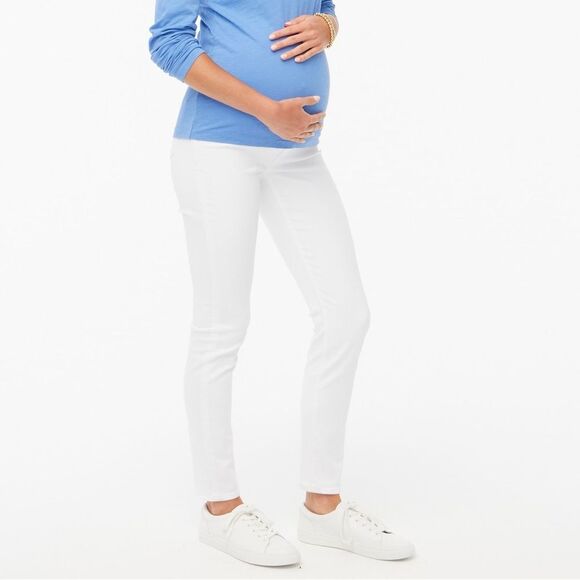 J Crew Factory NWT White Maternity Jeans Size 30 in Signature Stretch - Picture 1 of 9